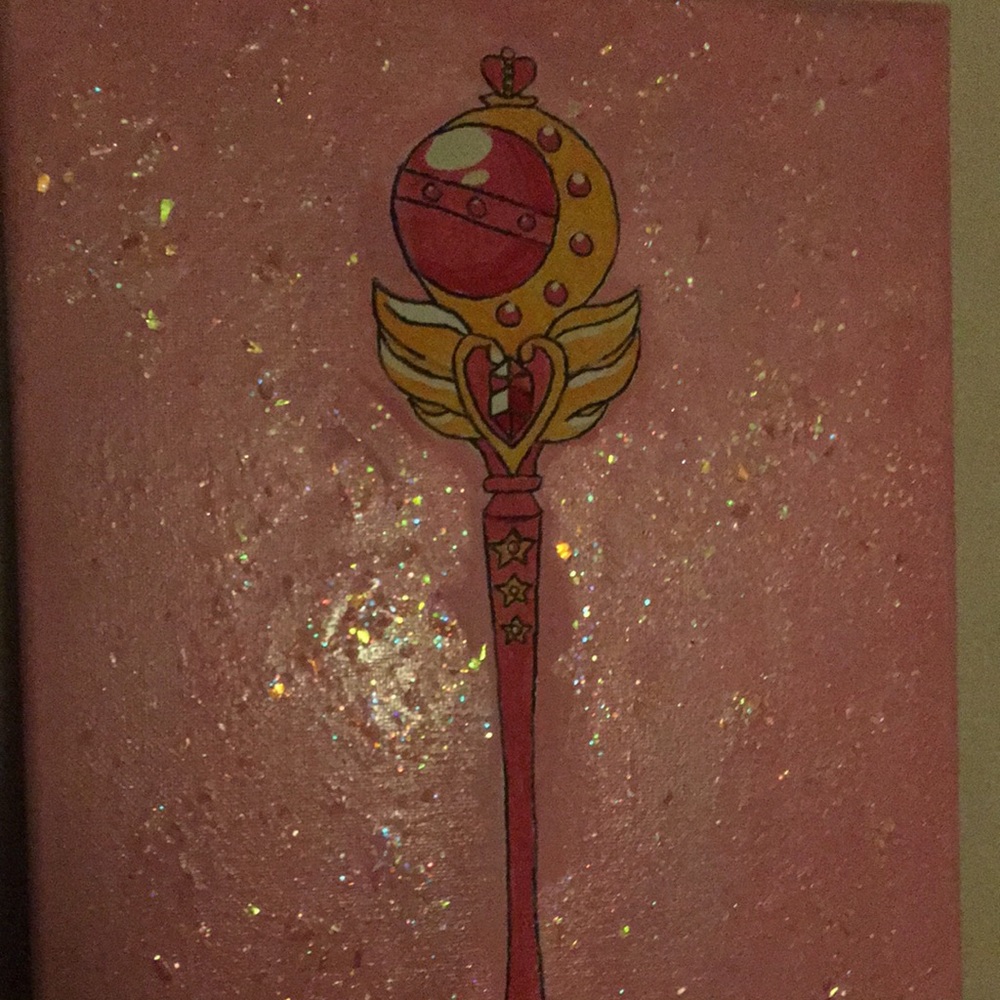 sailor moon wand painting